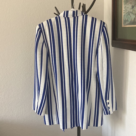 Lilli Ann Collections Vintage Stripe Blazer & Skirt Size L - Picture 11 of 17